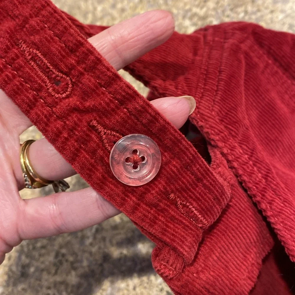 Old Navy Girls Corduroy Red Dress XL 12 Holidays MUSTY SMELL